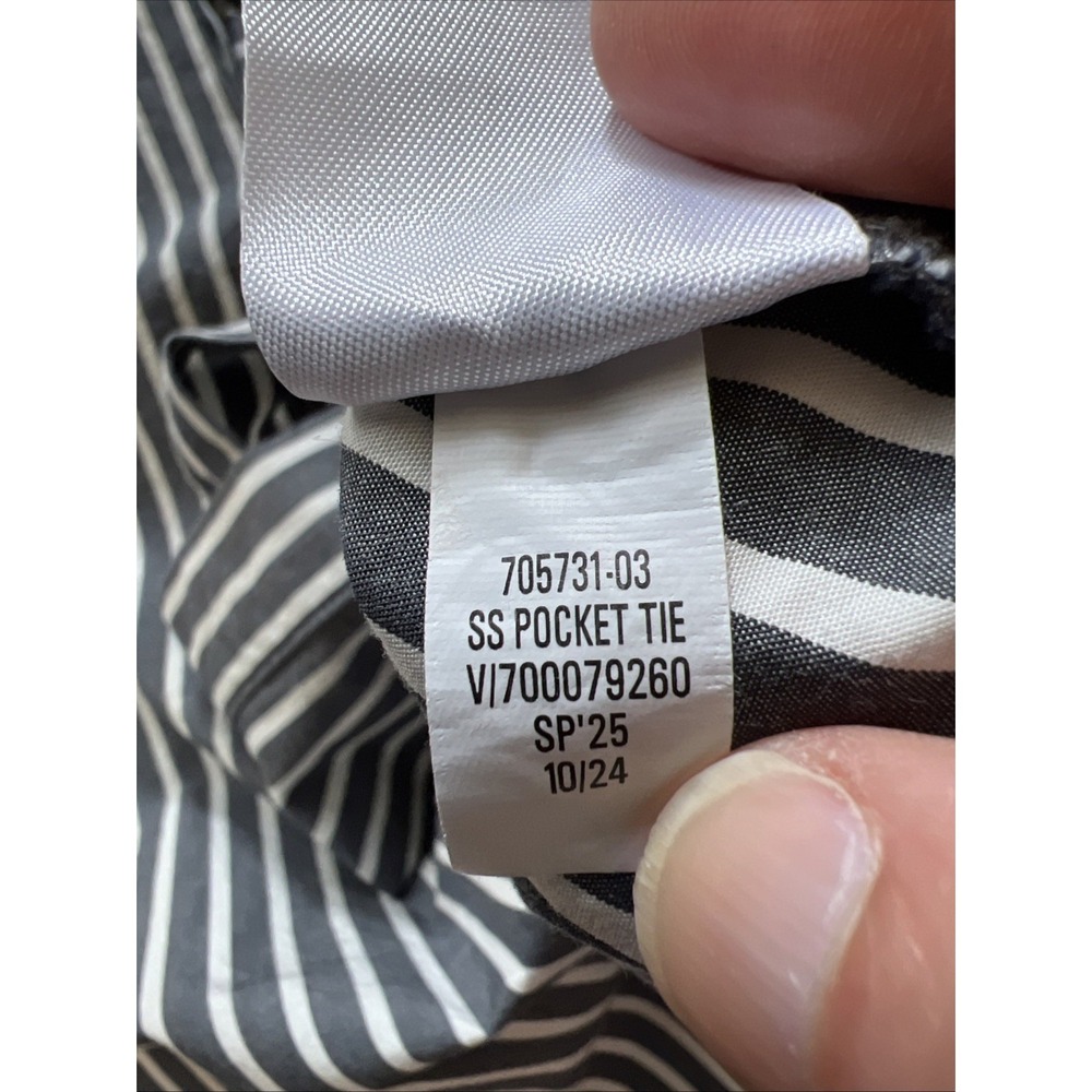 Banana Republic Tie-Waist Midi Poplin Shirt Dress Womens Sz M $150 - Picture 14 of 15